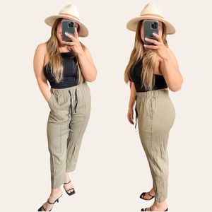 Aritzia Babaton | Day Linen Pant In Morel Sz: Large